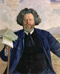 Portret van Maximilian Voloshin (1877-1932) 1924